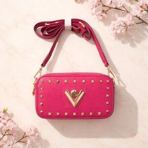 Valentino Orlandi Pink Mini Bag with Gold Accents